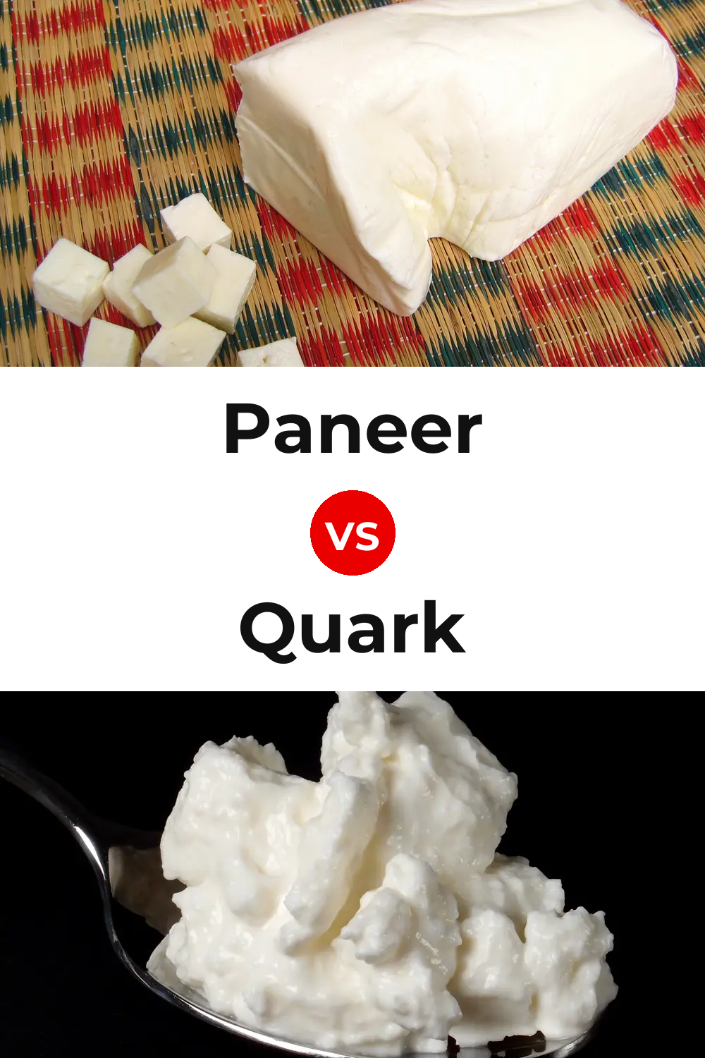 Paneer Cheese vs Quark Cheese Pinterest comparison