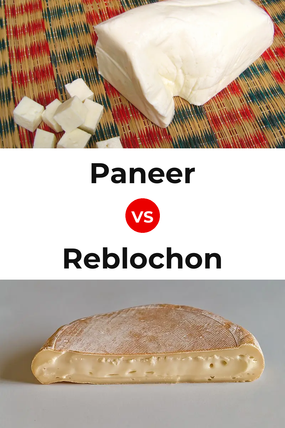 Paneer Cheese vs Reblochon Cheese Pinterest comparison