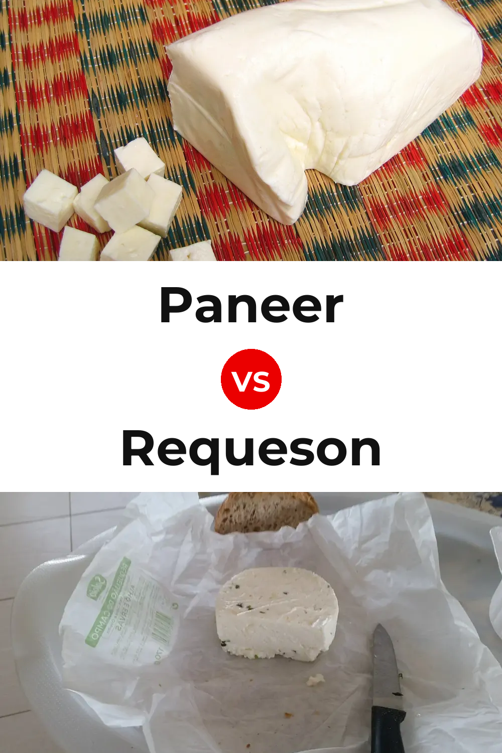 Paneer Cheese vs Requeson Pinterest comparison