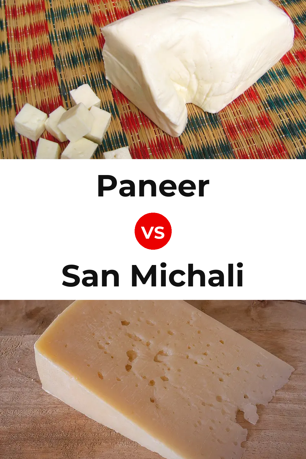 Paneer Cheese vs San Michali Cheese Pinterest comparison