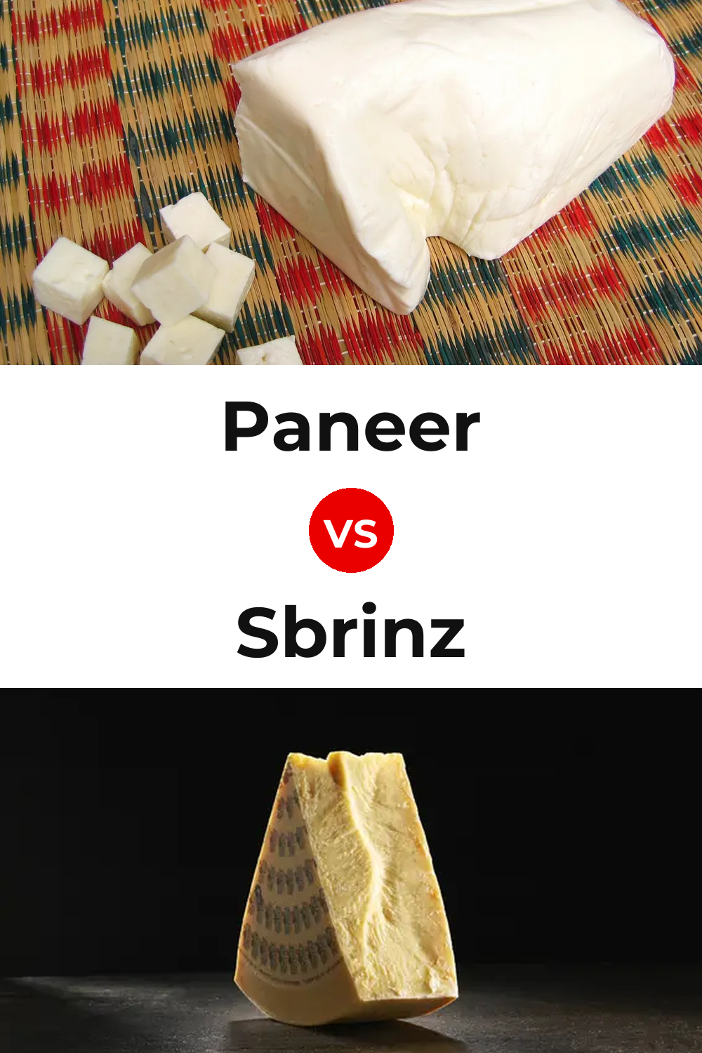 Paneer Cheese vs Sbrinz Cheese Pinterest comparison