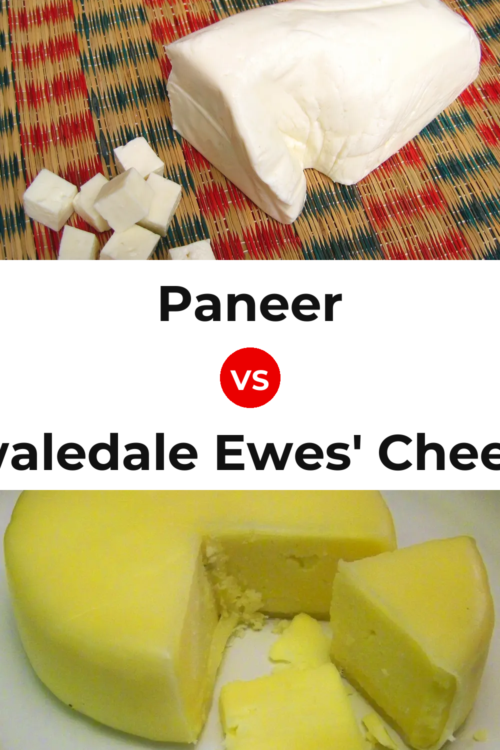 Paneer Cheese vs Swaledale Ewes' Cheese Pinterest comparison