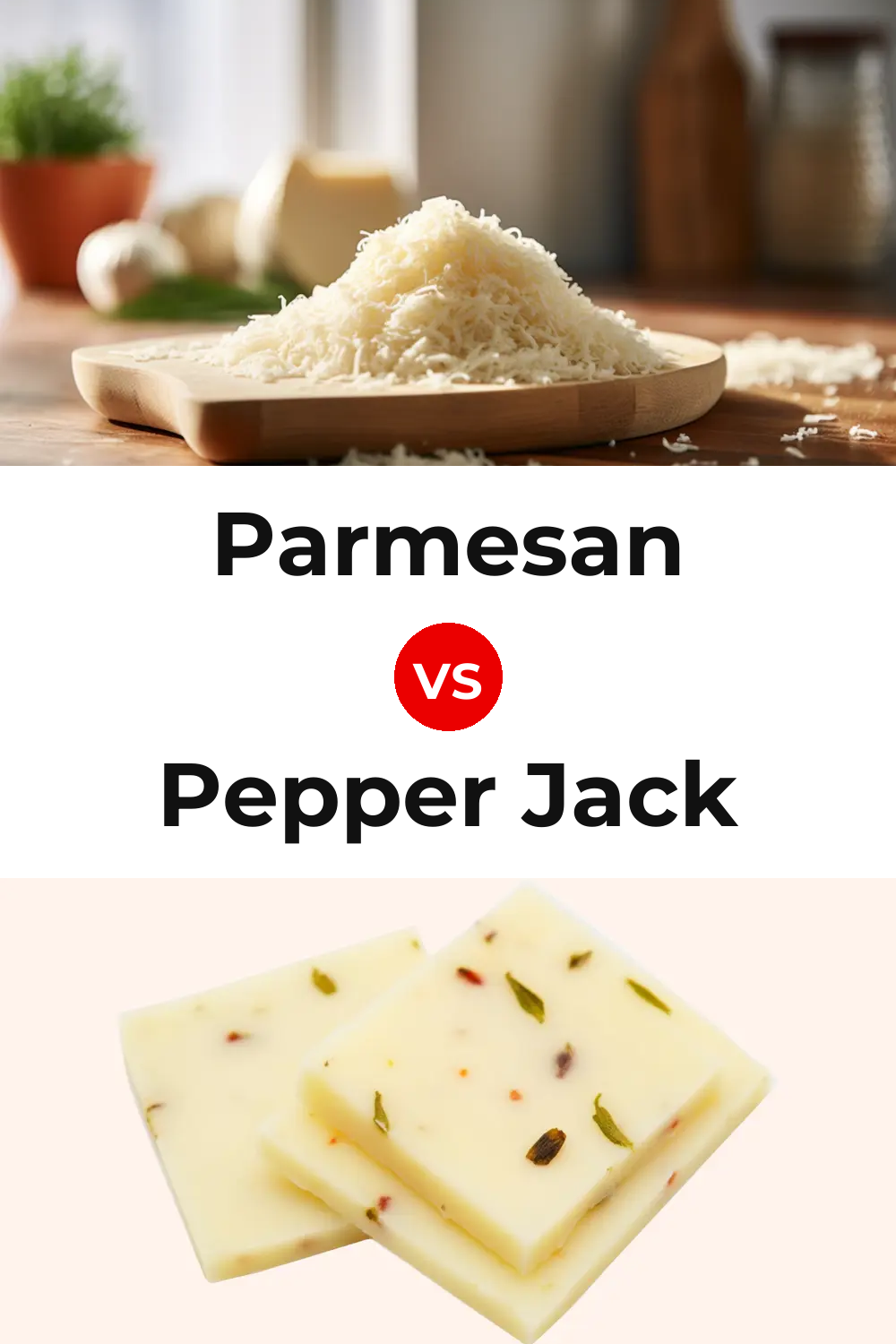 Parmesan Cheese vs Pepper Jack Cheese Pinterest comparison