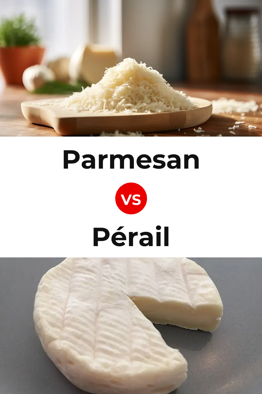 Parmesan Cheese vs Pérail Cheese Pinterest comparison