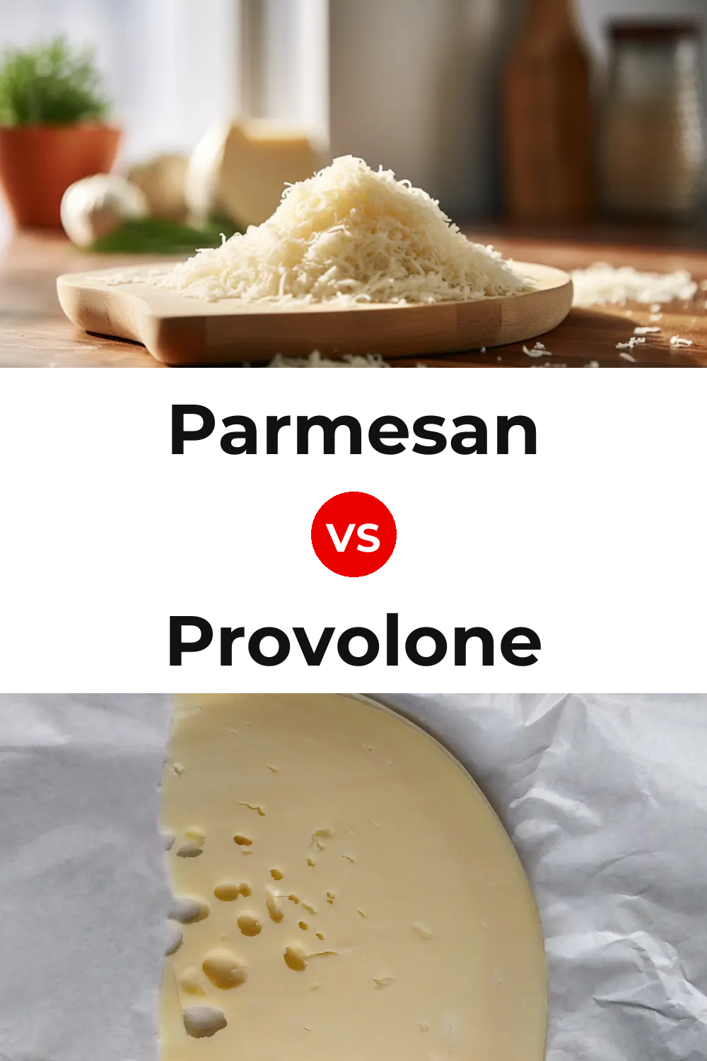Parmesan Cheese vs Provolone Cheese Pinterest comparison