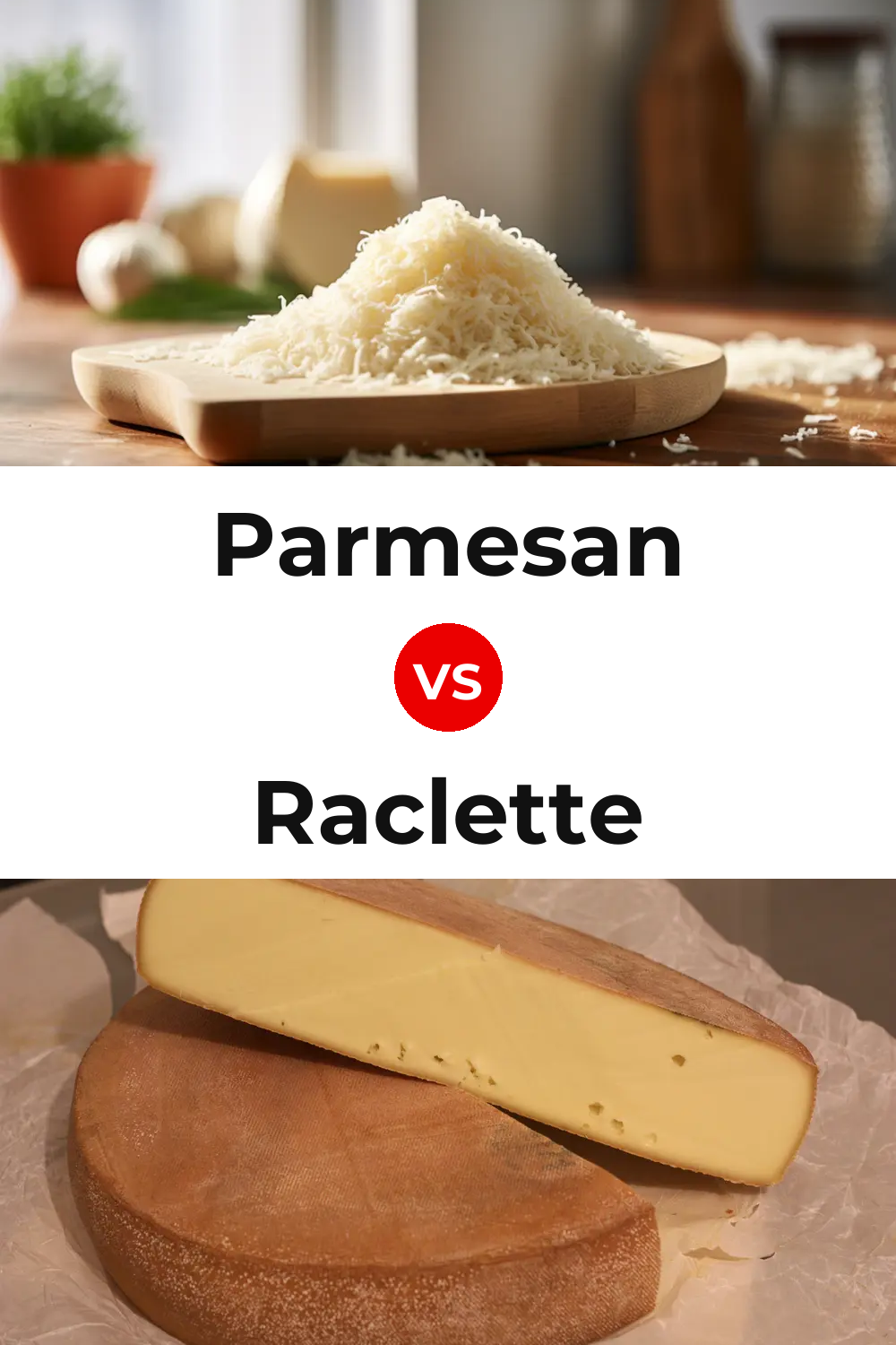 Parmesan Cheese vs Raclette Cheese Pinterest comparison