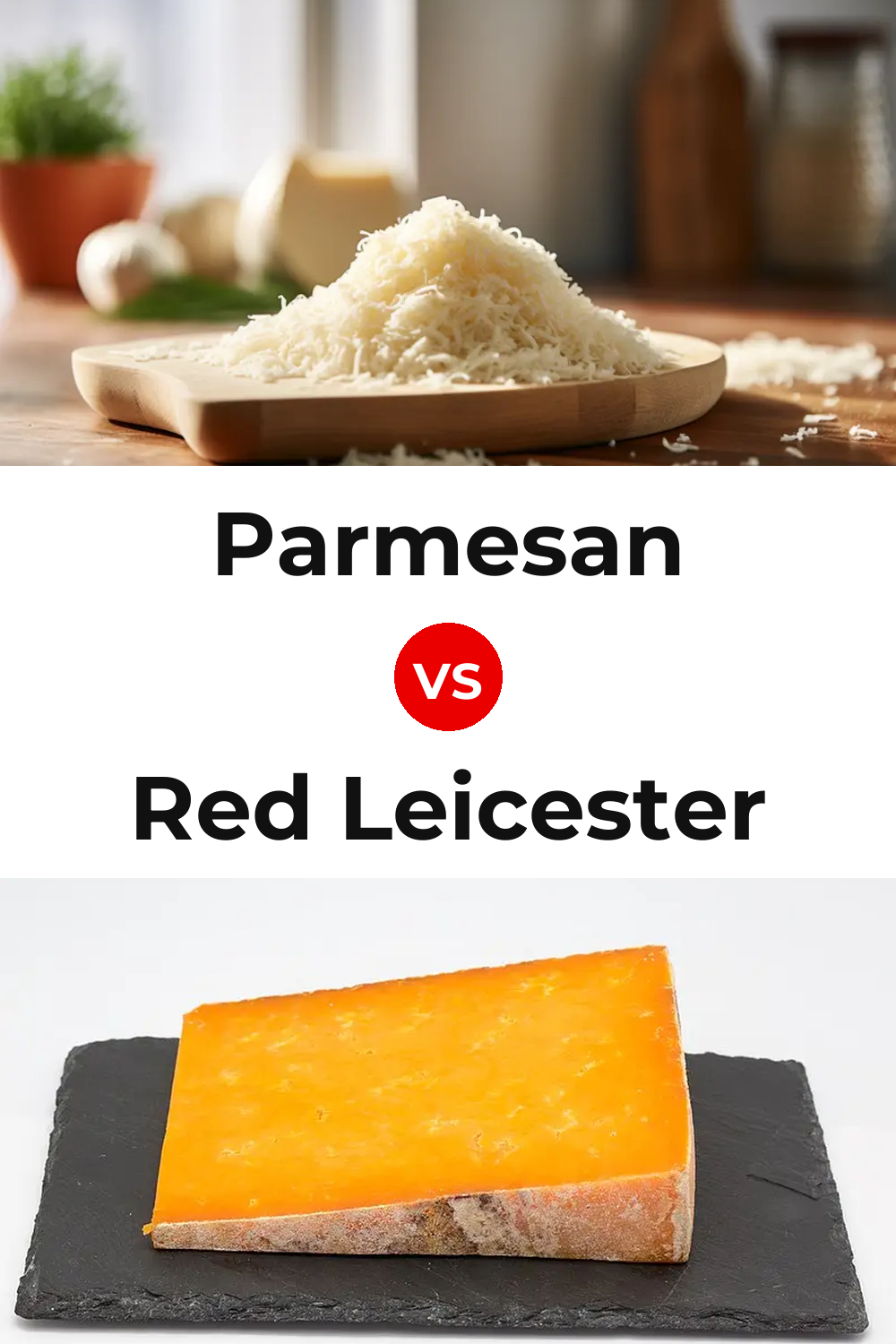 Parmesan Cheese vs Red Leicester Cheese Pinterest comparison