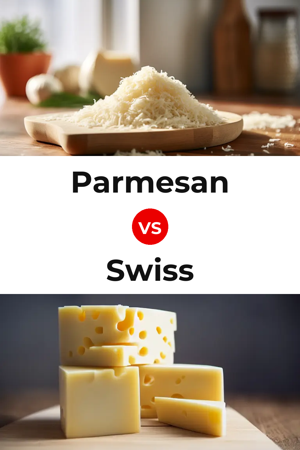 Parmesan Cheese vs Swiss Cheese Pinterest comparison
