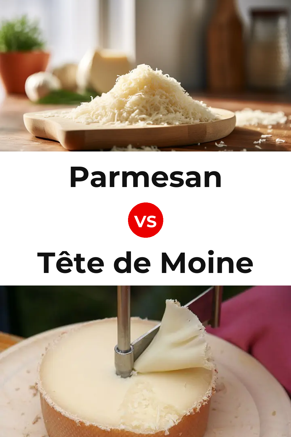 Parmesan Cheese vs Tête de Moine Cheese Pinterest comparison