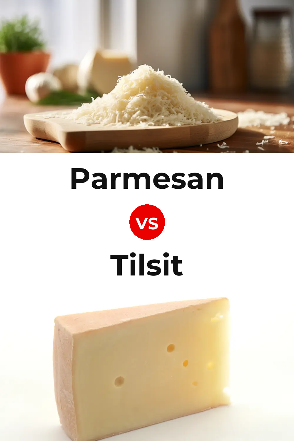 Parmesan Cheese vs Tilsit Cheese Pinterest comparison