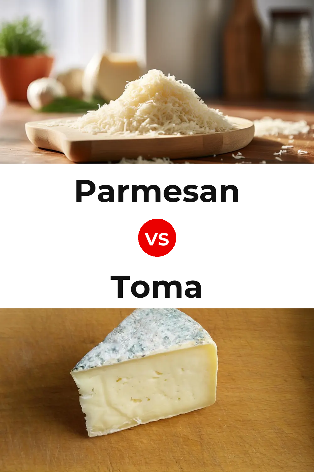 Parmesan Cheese vs Toma Cheese Pinterest comparison