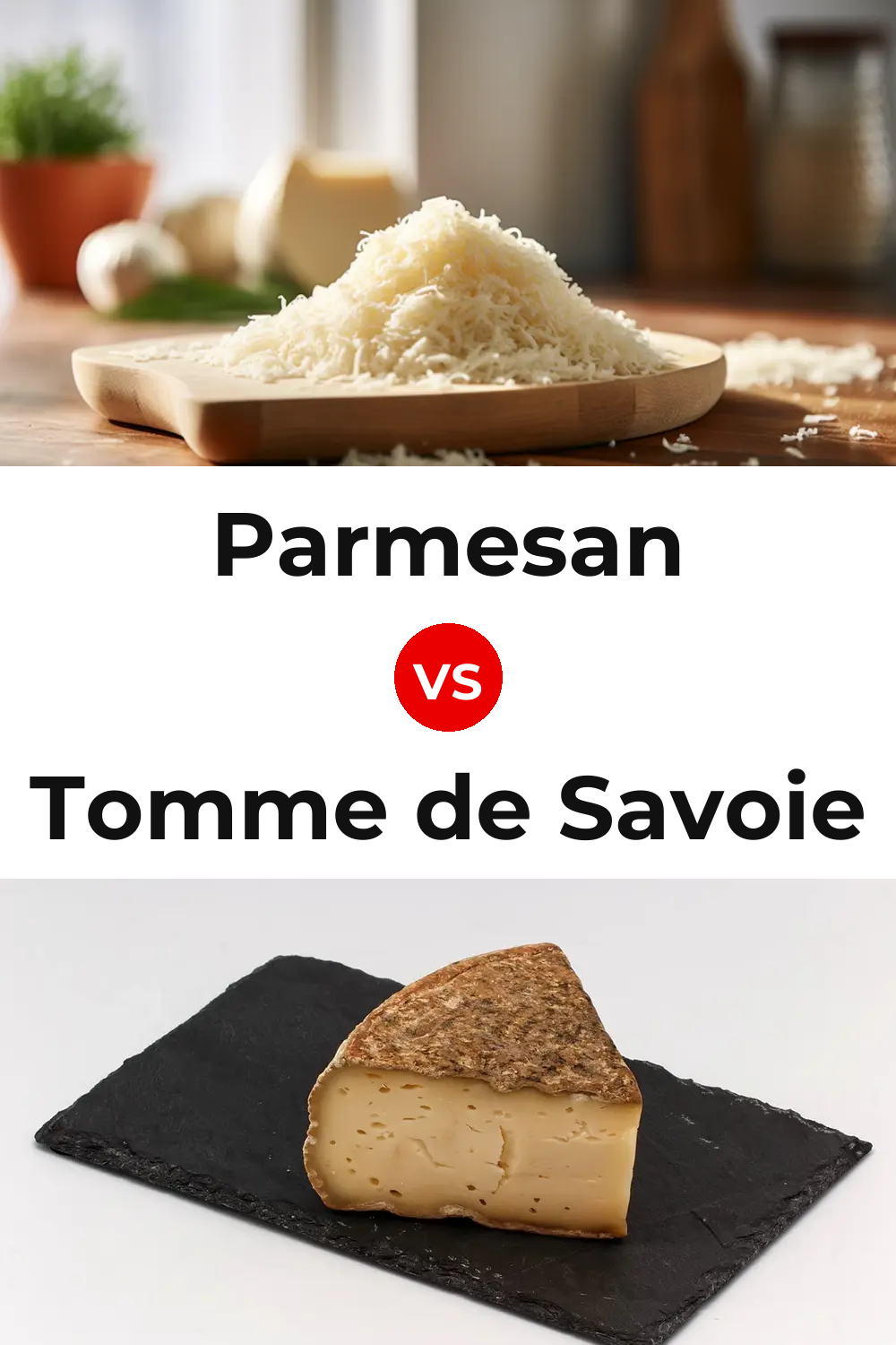 Parmesan Cheese vs Tomme de Savoie Cheese Pinterest comparison