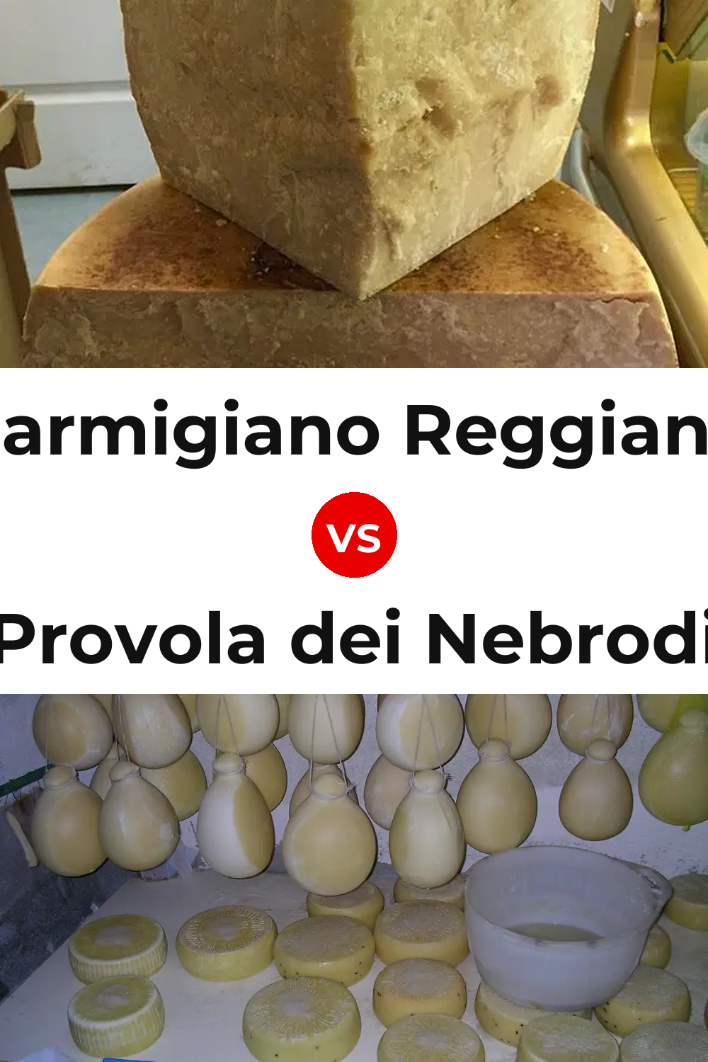 Parmigiano Reggiano Cheese vs Provola dei Nebrodi Cheese Pinterest comparison