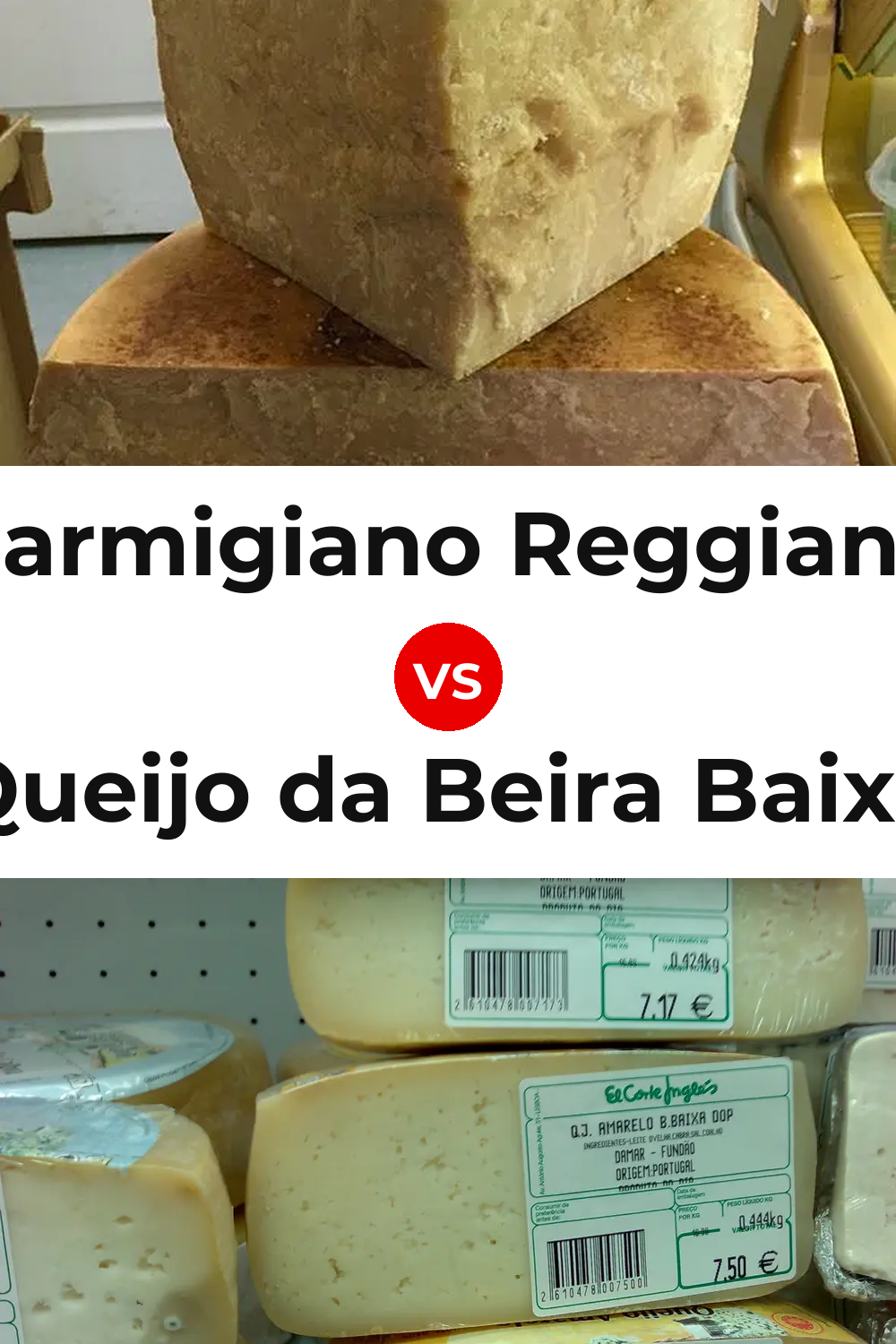 Parmigiano Reggiano Cheese vs Queijo da Beira Baixa Pinterest comparison