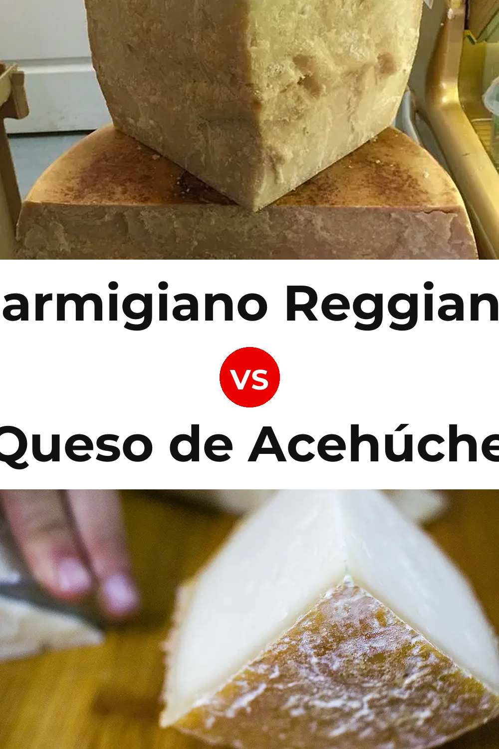 Parmigiano Reggiano Cheese vs Queso de Acehúche Pinterest comparison