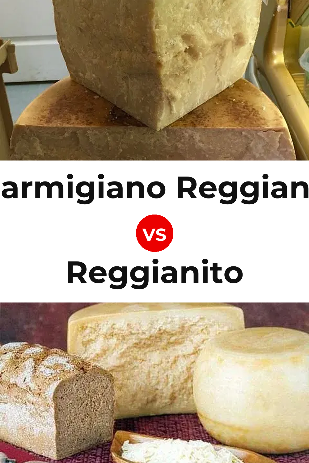 Parmigiano Reggiano Cheese vs Reggianito Cheese Pinterest comparison