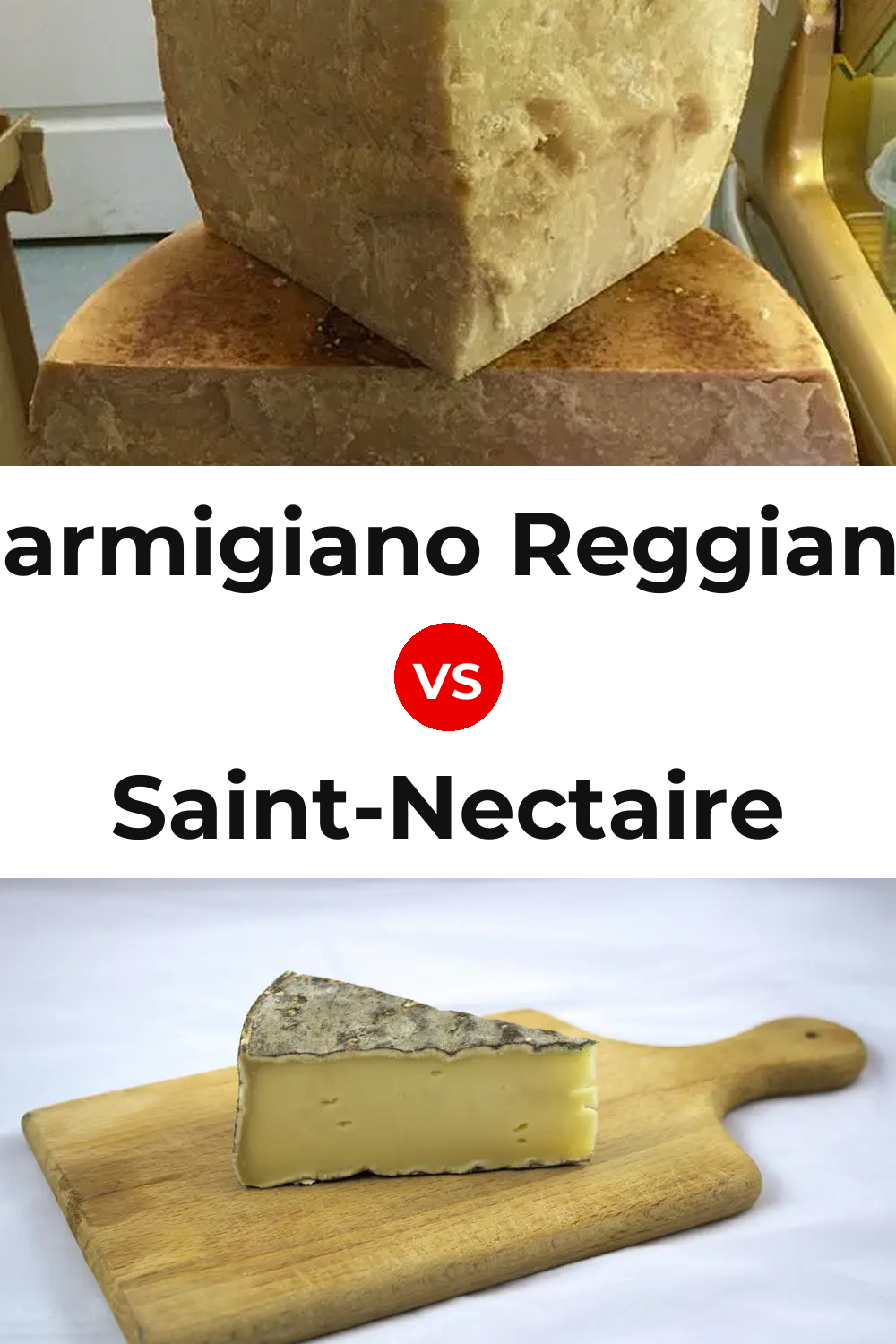 Parmigiano Reggiano Cheese vs Saint-Nectaire Cheese Pinterest comparison