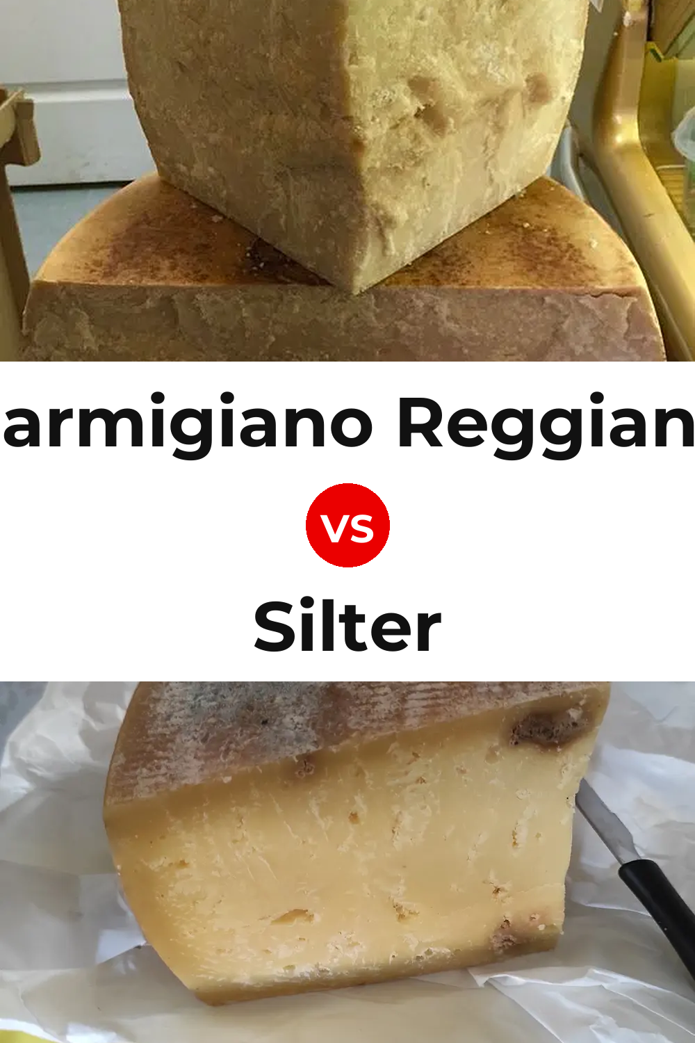 Parmigiano Reggiano Cheese vs Silter Cheese Pinterest comparison