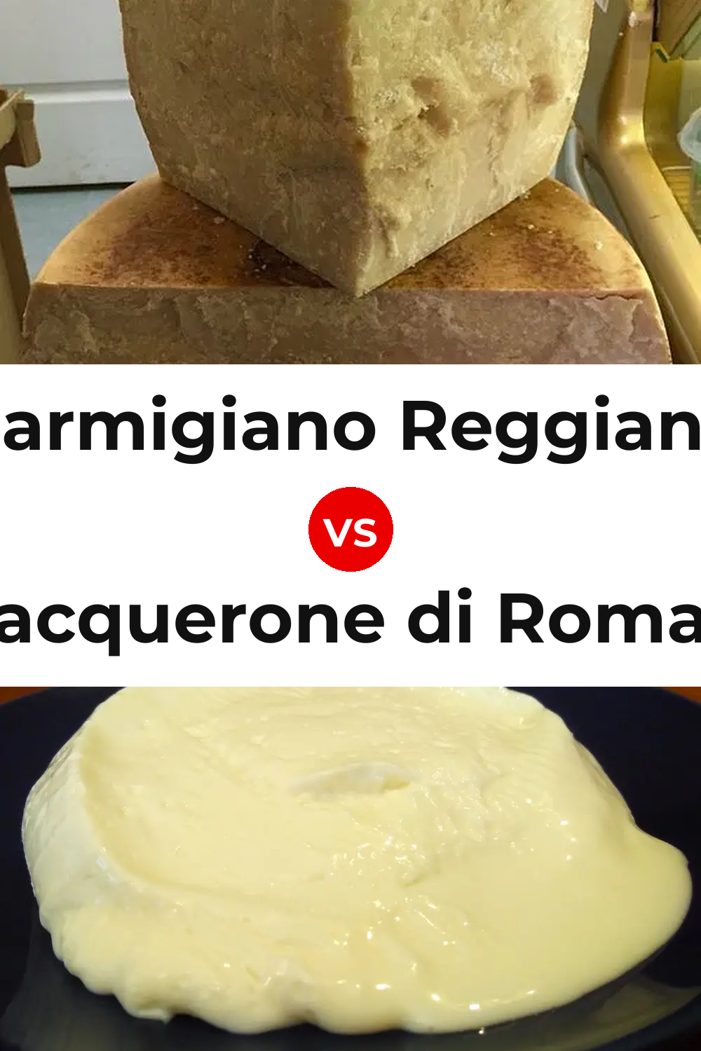 Parmigiano Reggiano Cheese vs Squacquerone di Romagna Cheese Pinterest comparison
