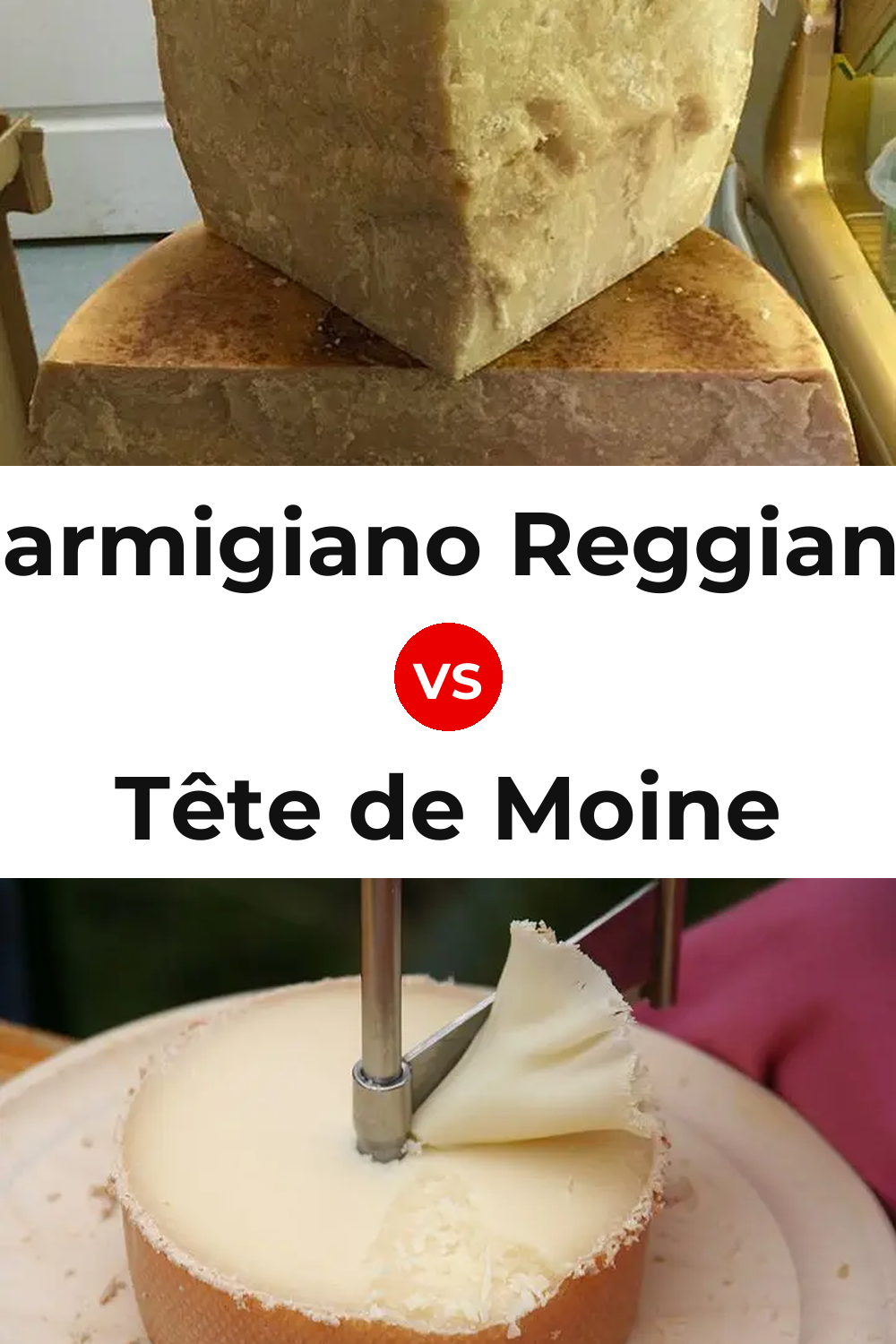 Parmigiano Reggiano Cheese vs Tête de Moine Cheese Pinterest comparison