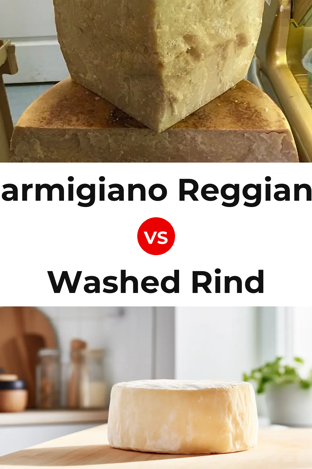 Parmigiano Reggiano Cheese vs Washed Rind Cheese Pinterest comparison