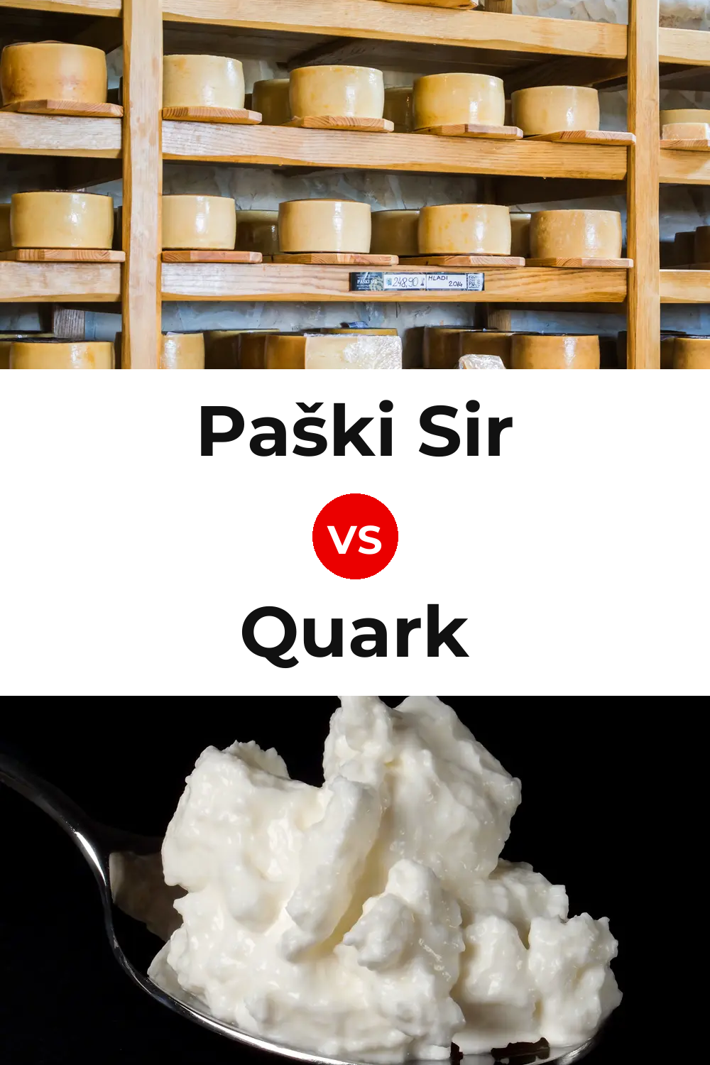 Paški Sir Cheese vs Quark Cheese Pinterest comparison