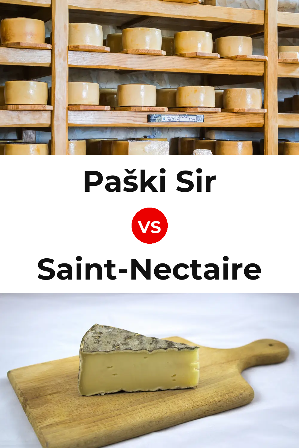 Paški Sir Cheese vs Saint-Nectaire Cheese Pinterest comparison