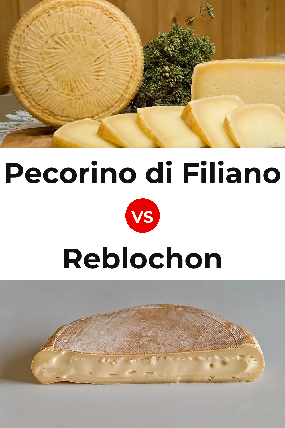 Pecorino di Filiano Cheese vs Reblochon Cheese Pinterest comparison