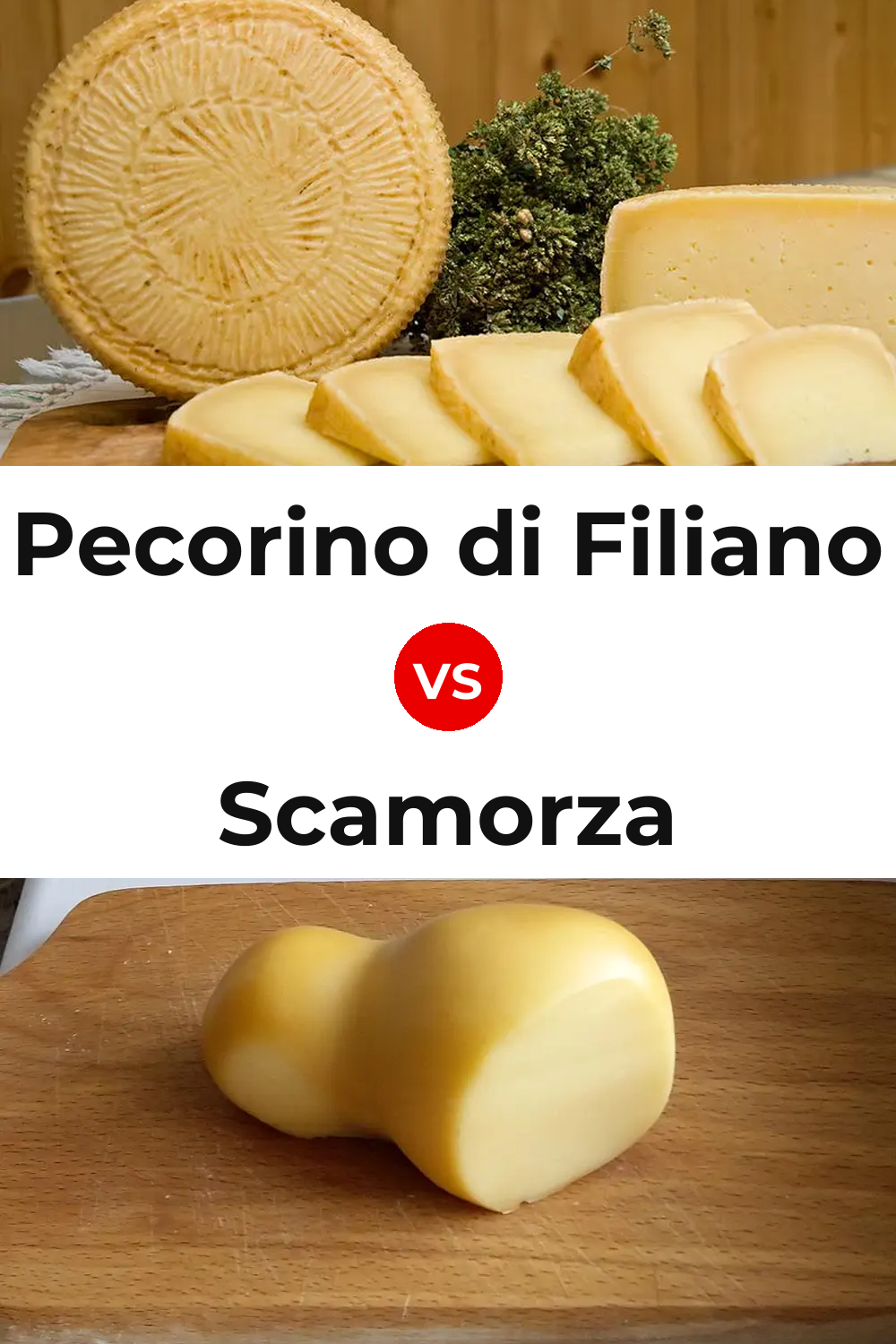 Pecorino di Filiano Cheese vs Scamorza Cheese Pinterest comparison