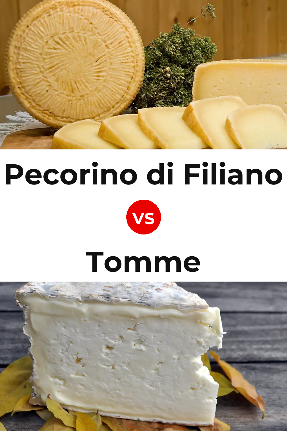 Pecorino di Filiano Cheese vs Tomme Cheese Pinterest comparison