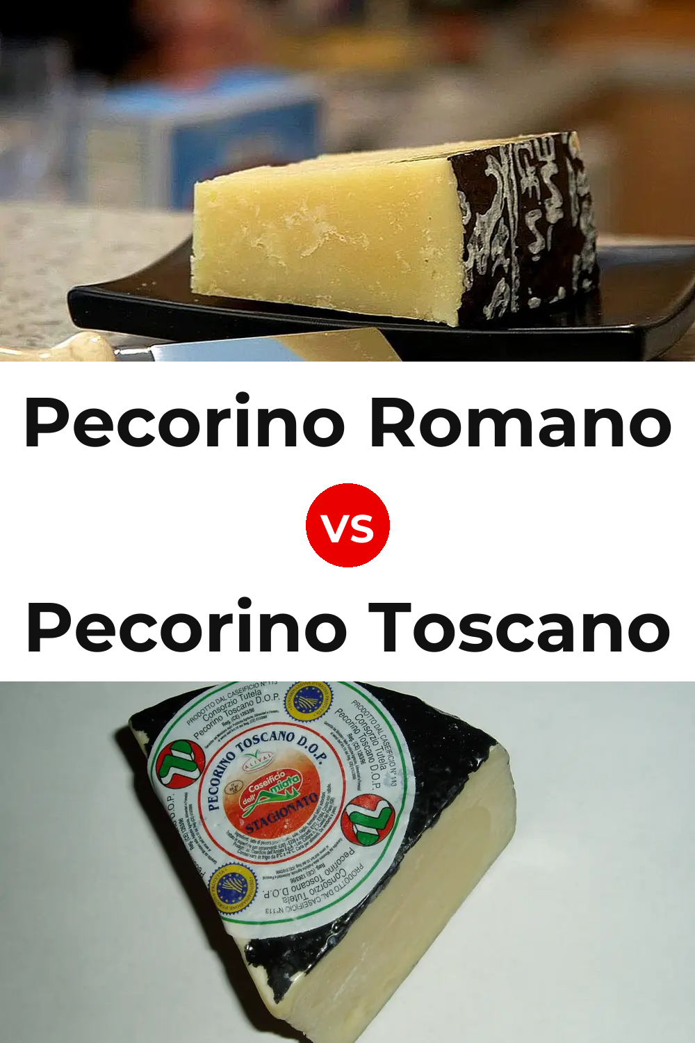 Pecorino Romano Cheese vs Pecorino Toscano Cheese Pinterest comparison