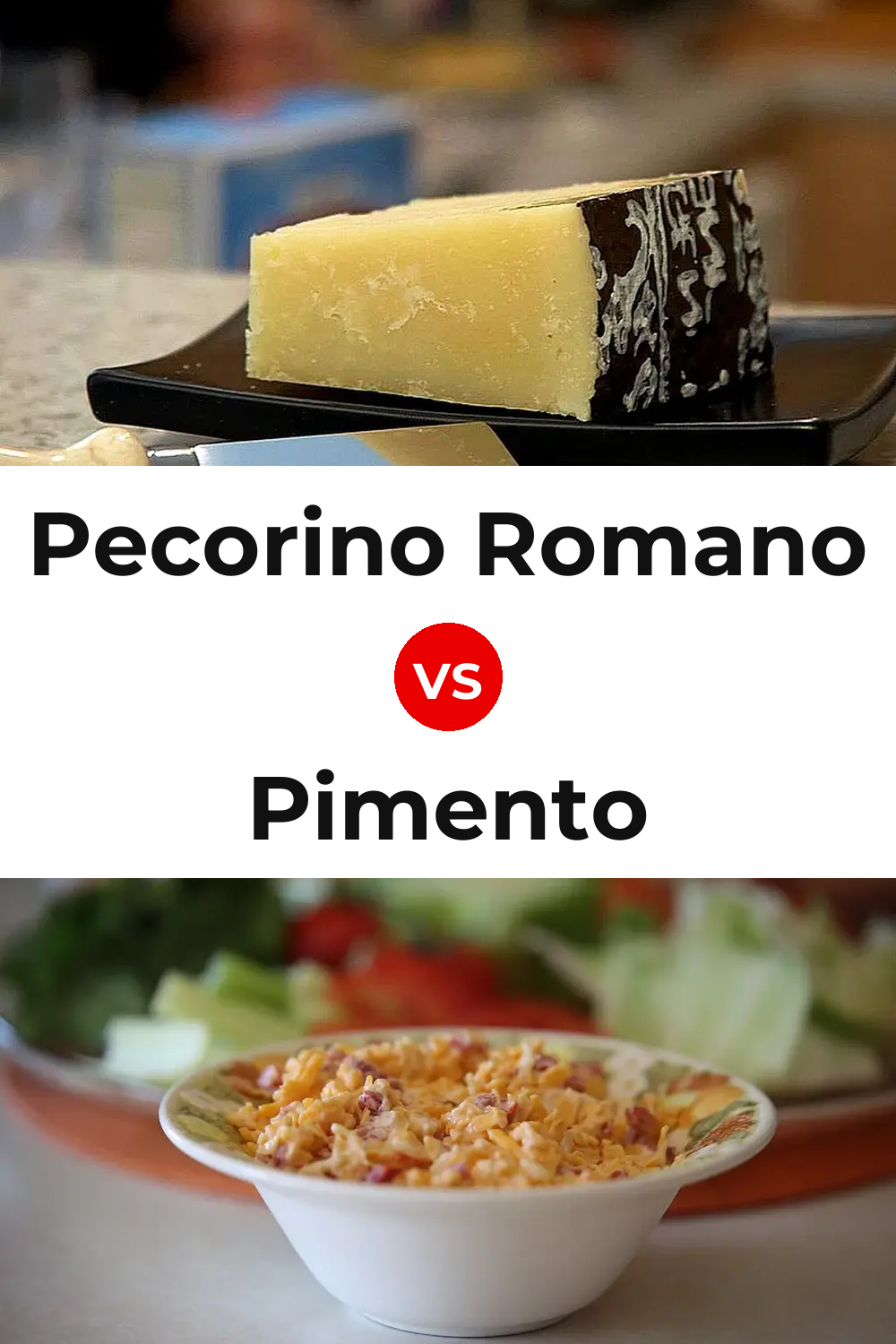 Pecorino Romano Cheese vs Pimento Cheese Pinterest comparison