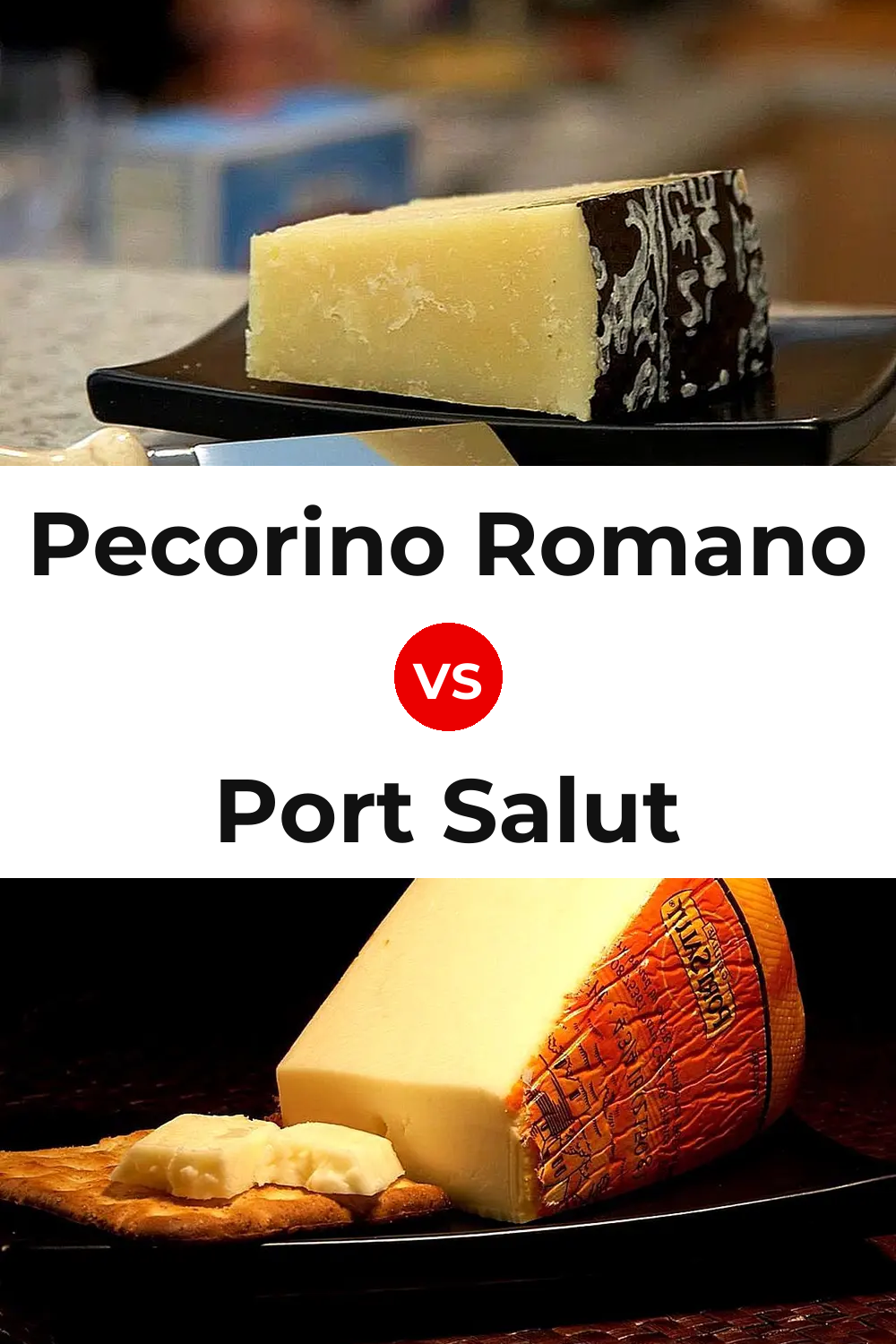 Pecorino Romano Cheese vs Port Salut Cheese Pinterest comparison