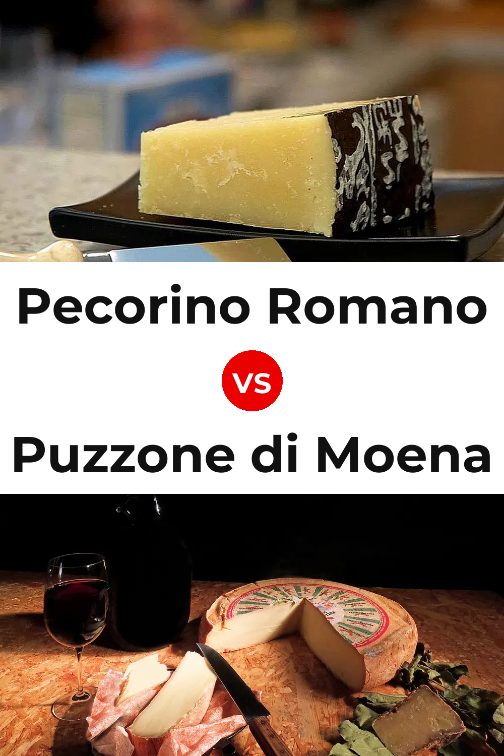 Pecorino Romano Cheese vs Puzzone di Moena Cheese Pinterest comparison