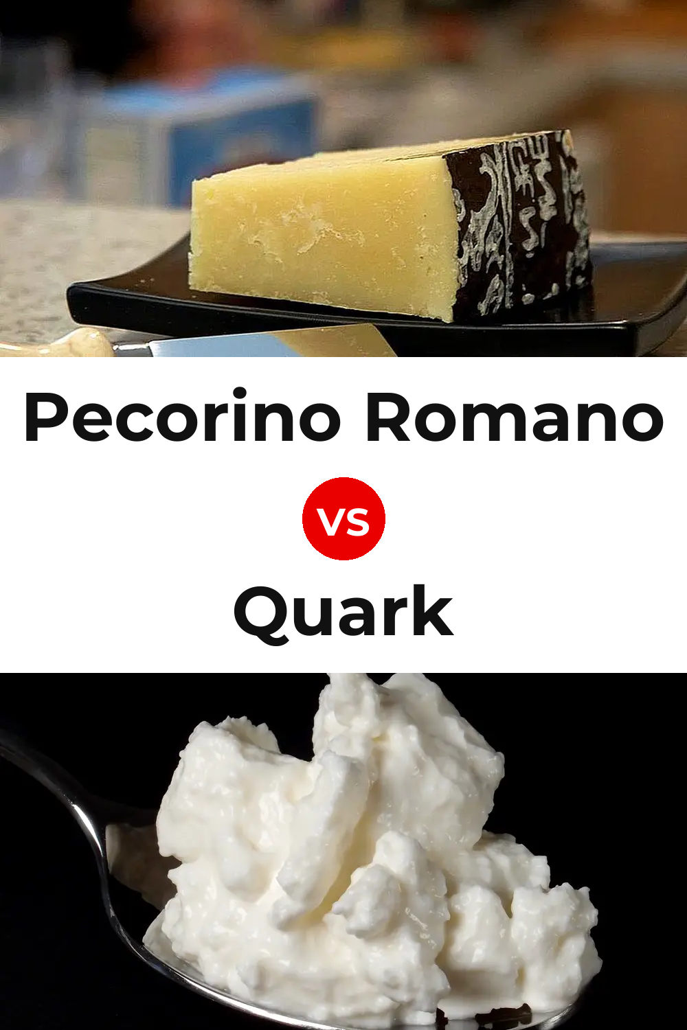 Pecorino Romano Cheese vs Quark Cheese Pinterest comparison