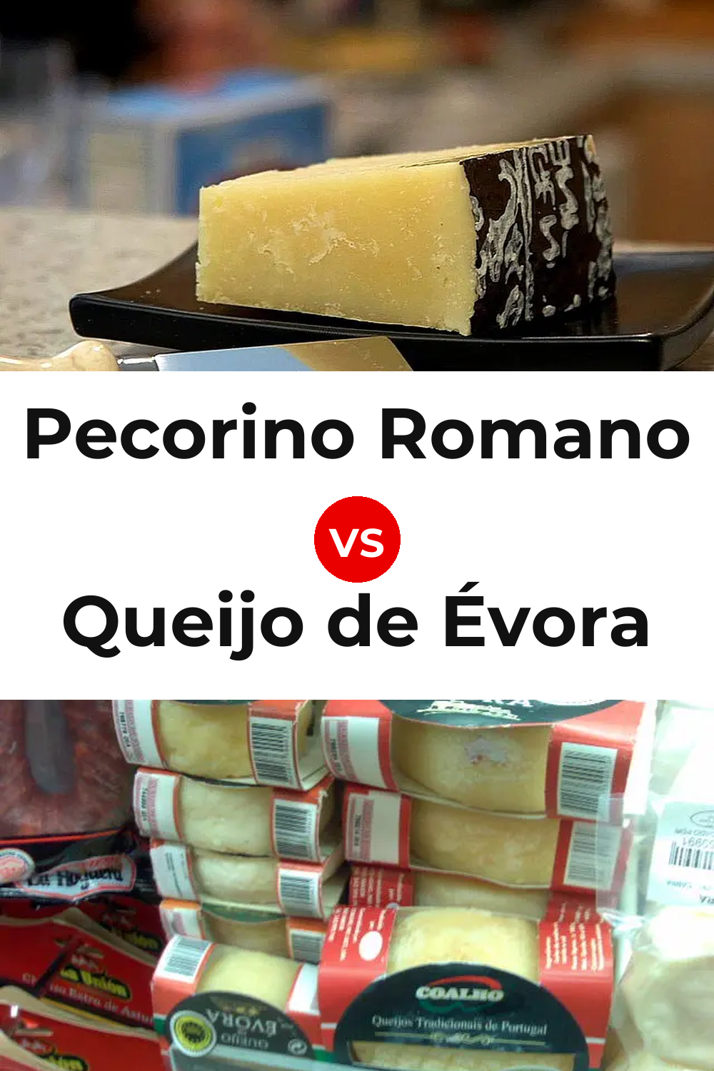 Pecorino Romano Cheese vs Queijo de Évora Pinterest comparison