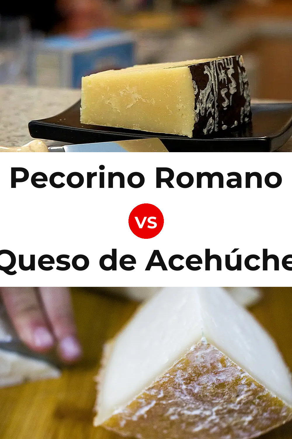Pecorino Romano Cheese vs Queso de Acehúche Pinterest comparison
