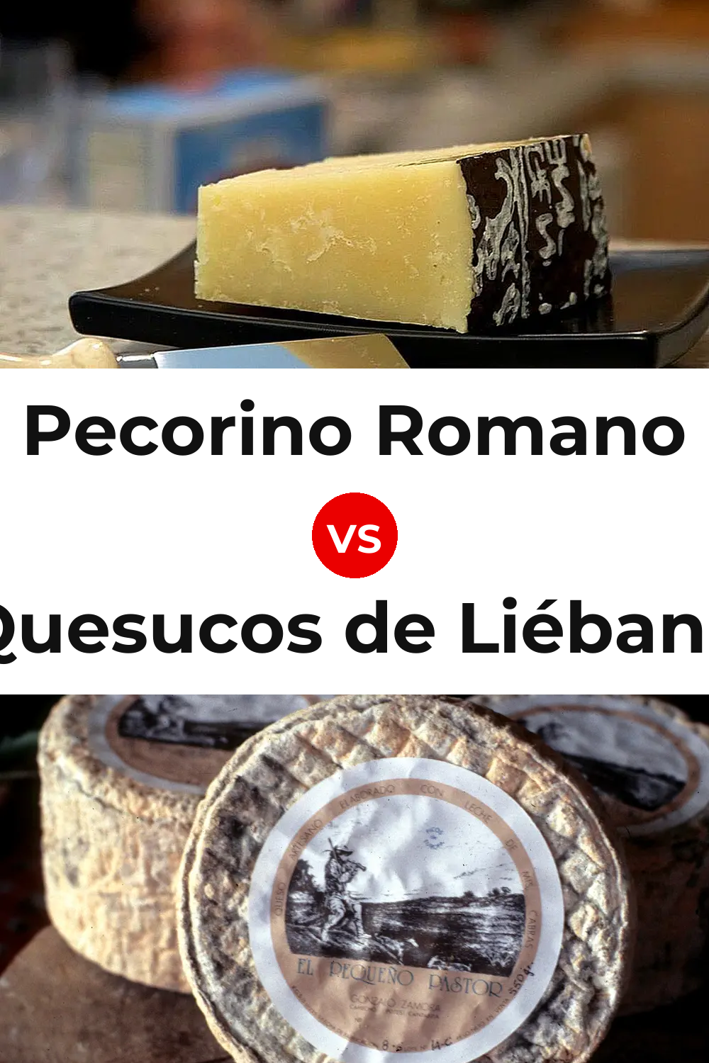 Pecorino Romano Cheese vs Quesucos de Liébana Cheese Pinterest comparison