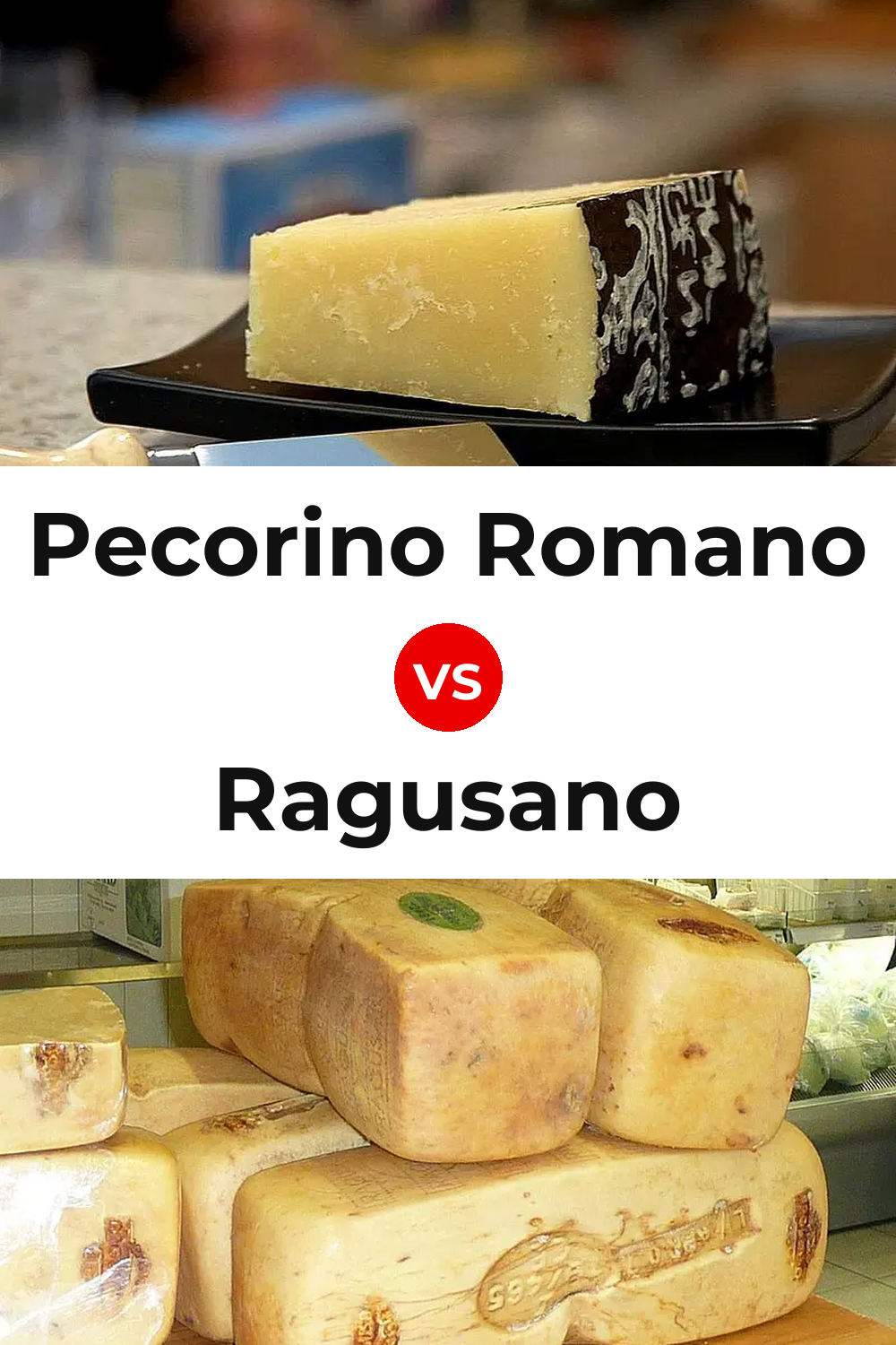 Pecorino Romano Cheese vs Ragusano Cheese Pinterest comparison