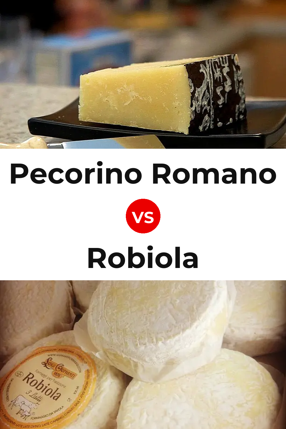 Pecorino Romano Cheese vs Robiola Cheese Pinterest comparison