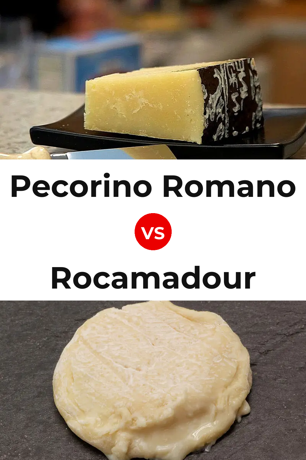 Pecorino Romano Cheese vs Rocamadour Cheese Pinterest comparison