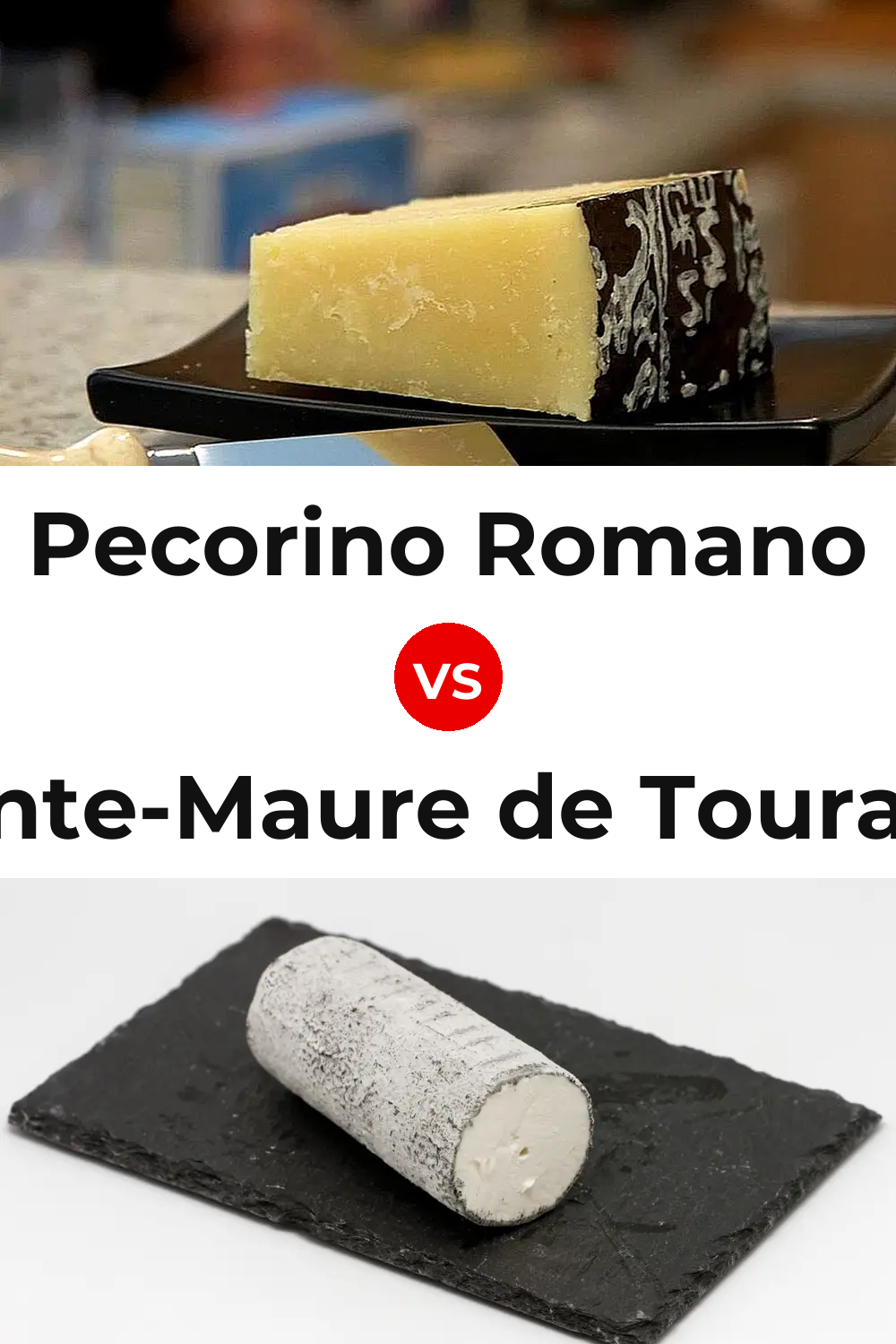 Pecorino Romano Cheese vs Sainte-Maure de Touraine Cheese Pinterest comparison