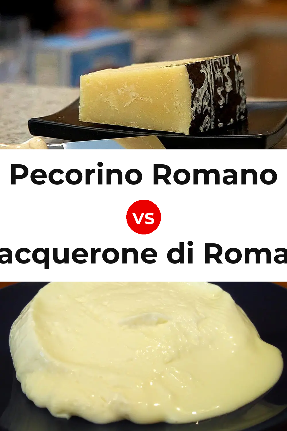 Pecorino Romano Cheese vs Squacquerone di Romagna Cheese Pinterest comparison