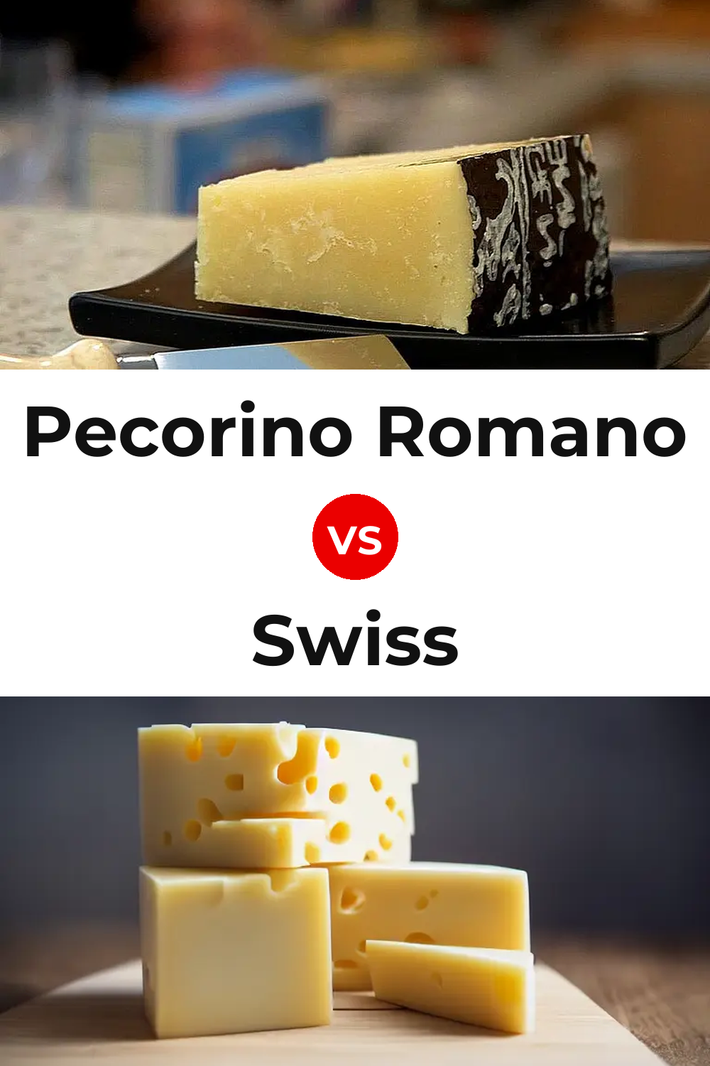Pecorino Romano Cheese vs Swiss Cheese Pinterest comparison