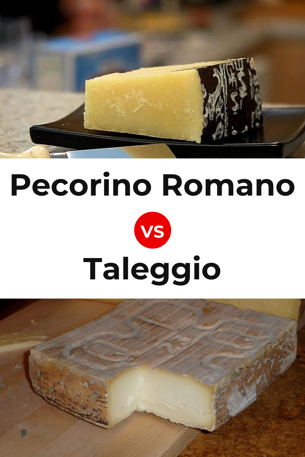 Pecorino Romano Cheese vs Taleggio Cheese Pinterest comparison