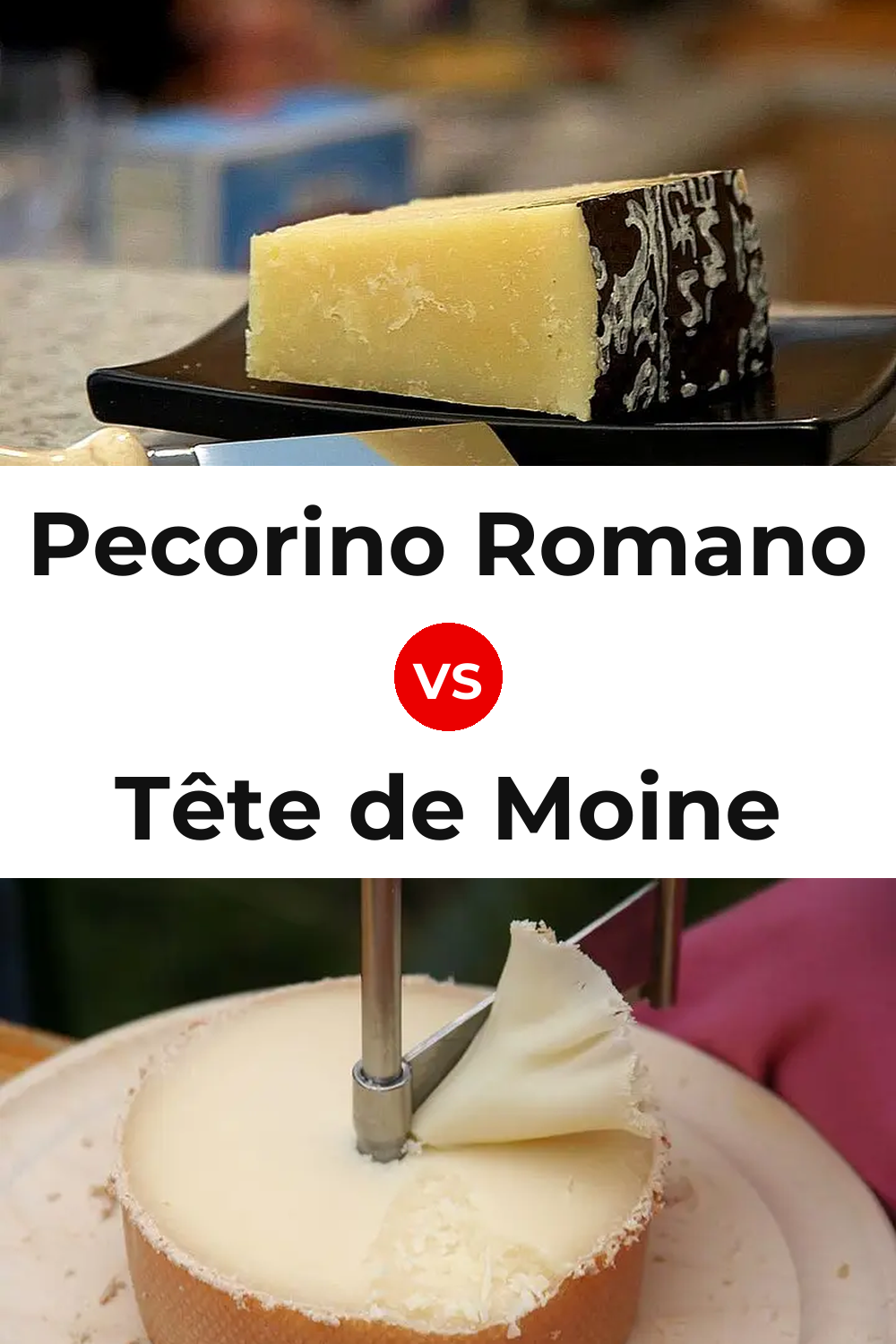 Pecorino Romano Cheese vs Tête de Moine Cheese Pinterest comparison