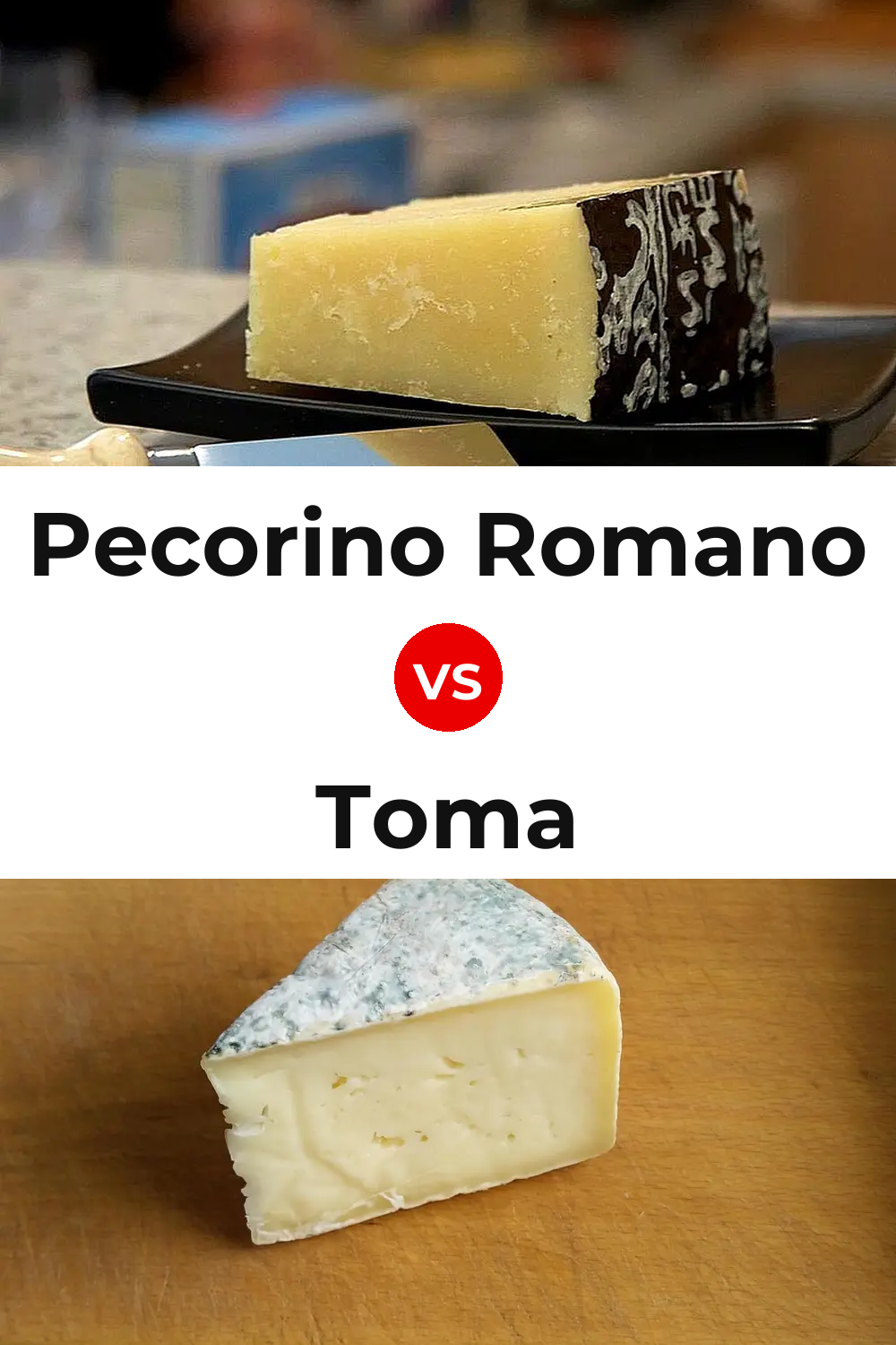 Pecorino Romano Cheese vs Toma Cheese Pinterest comparison