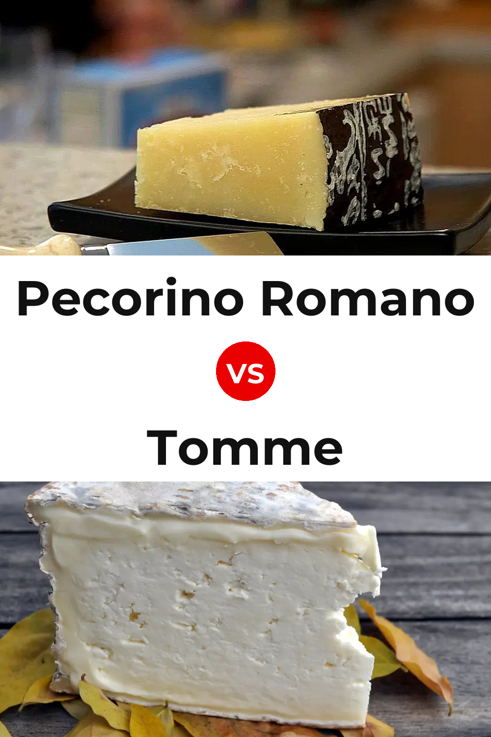 Pecorino Romano Cheese vs Tomme Cheese Pinterest comparison