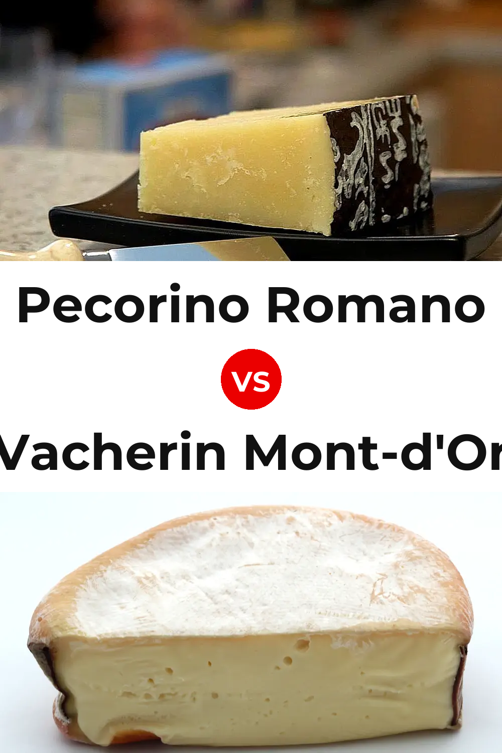 Pecorino Romano Cheese vs Vacherin Mont-d'Or Cheese Pinterest comparison