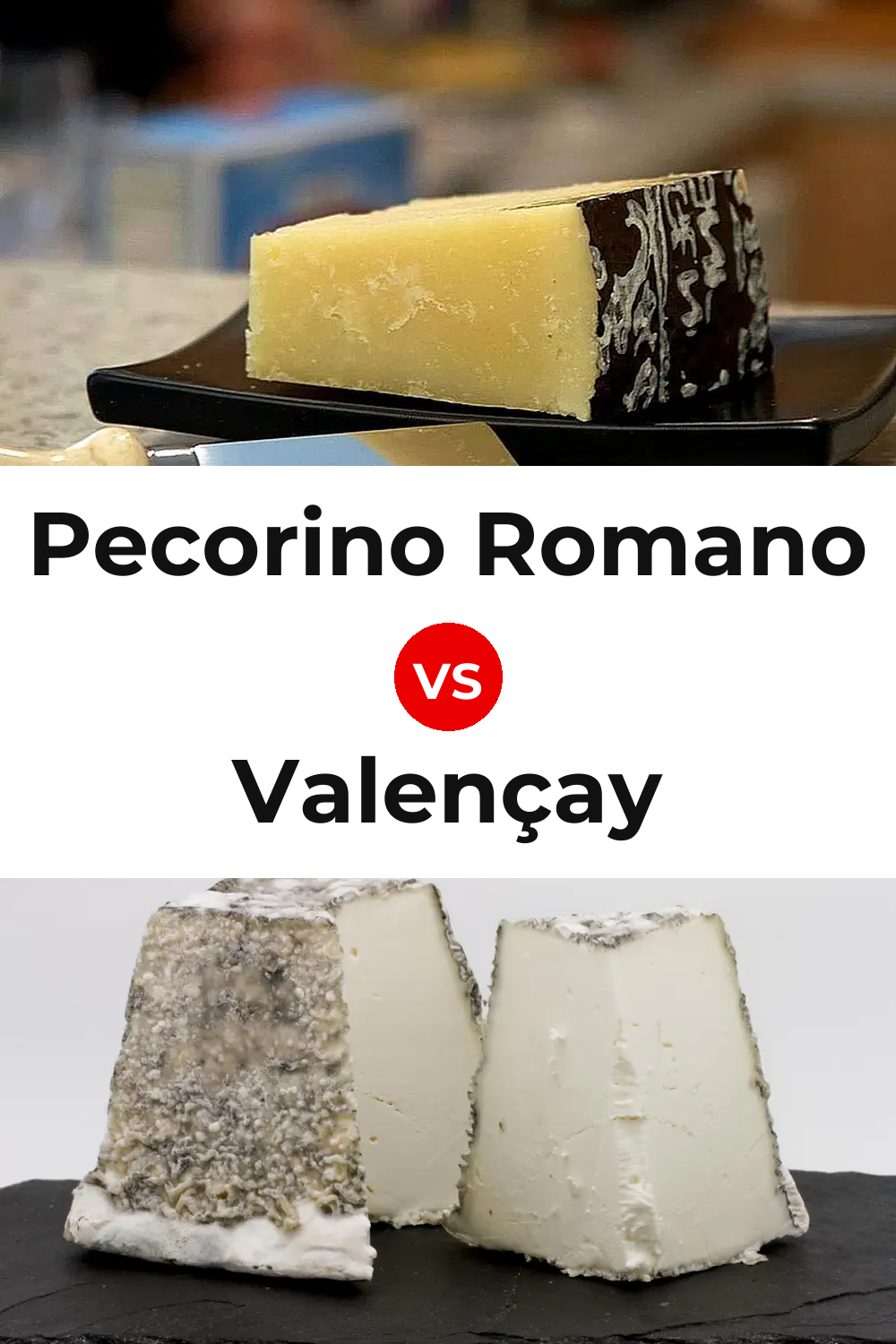 Pecorino Romano Cheese vs Valençay Cheese Pinterest comparison